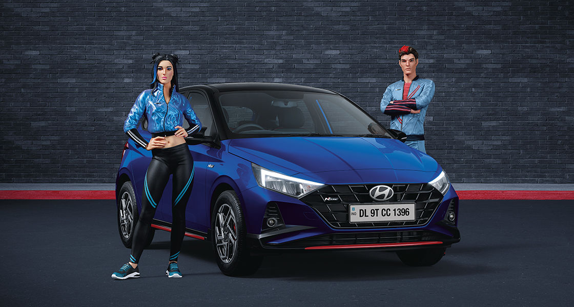 Sporty black radiator grille